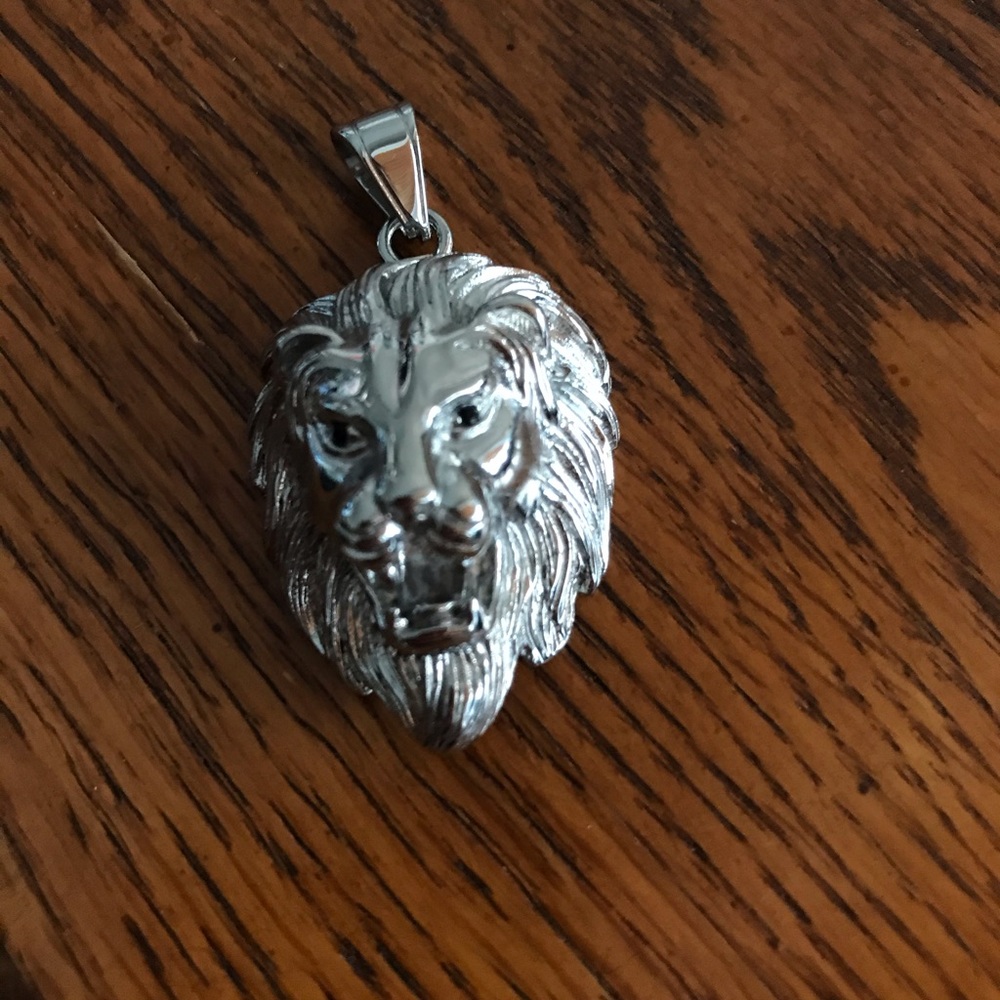 Silver lions head